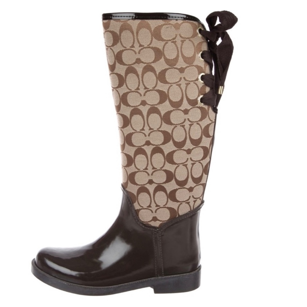 Fur Lined Coach Rainboots